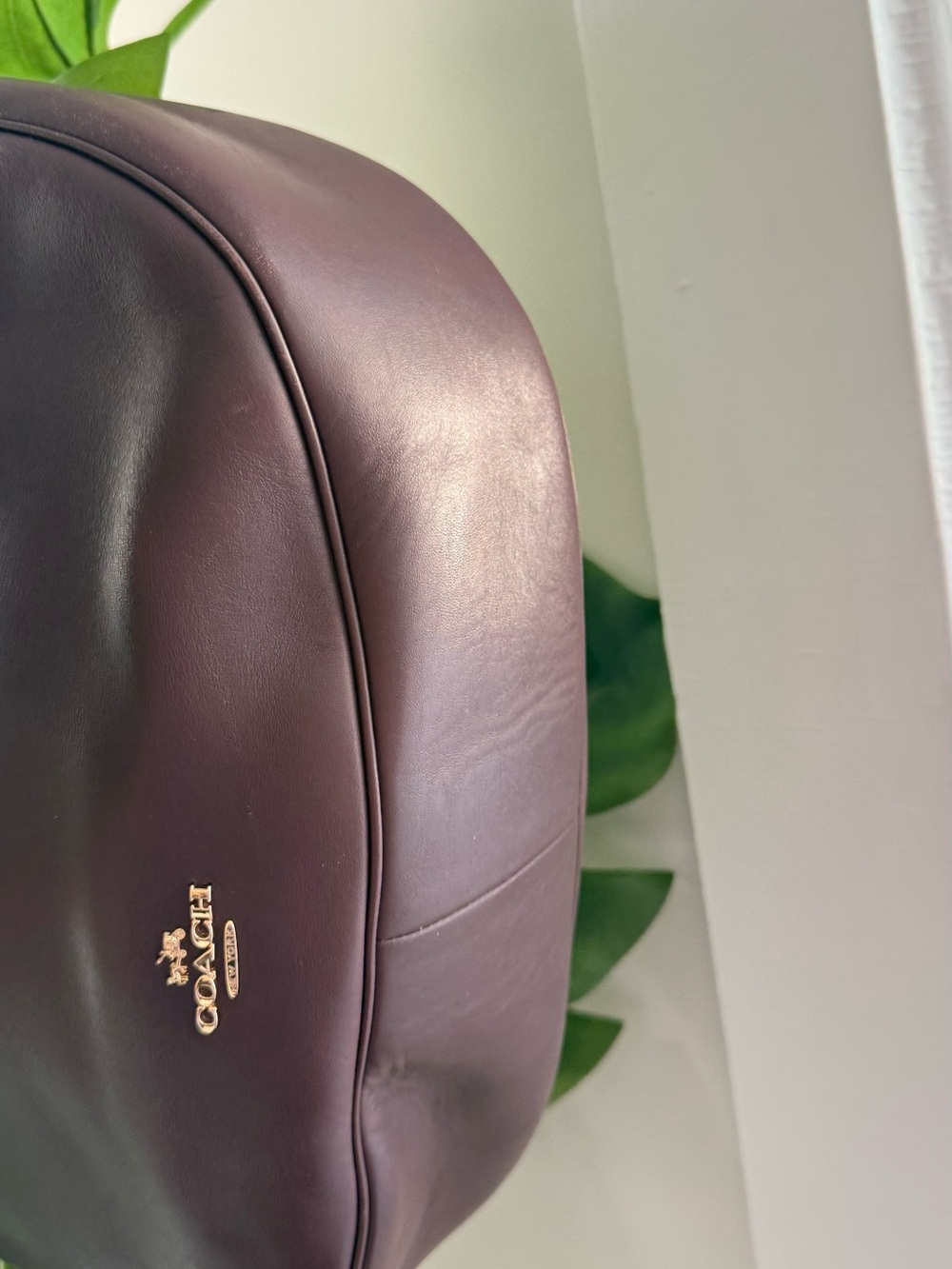 Coach Smooth Leather Hobo Bag in Deep Wine - Picture 6 of 14